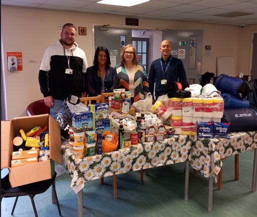 Staff have made donations of food, clothing and sleeping bags to Maidstone Homeless Care.